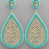 AB Stone Teardrop Beads Earrings