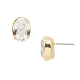 Crystal Oval Cut Earrings