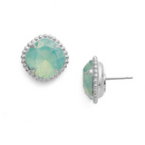 Pacific Opal Cushion-Cut Solitaire Stud Earrings