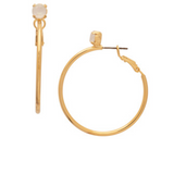 Ultra White Mini Serafina Hoop Earrings