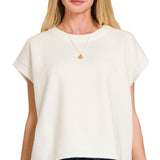 Ivory Short Sleeve Sweater