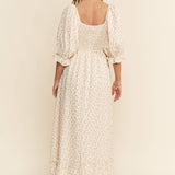 Floral Square Neck Maxi Dress