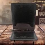 American Flag Burnished Leather Front Pocket Clip Wallet