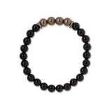 The Men’s Blessing Bracelet In Pyrite And Onyx : Small
