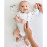 Transitional Swaddle Sack, Tiny Hedgehogs, Black: Medium 3-6 Mo