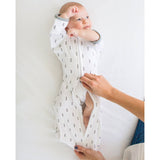 Transitional Swaddle Sack, Tiny Hedgehogs, Black: Medium 3-6 Mo