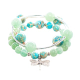 12mm Blue Jasper Blessing Bracelet: L