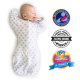 Transitional Swaddle Sack, Tiny Hedgehogs, Black: Medium 3-6 Mo