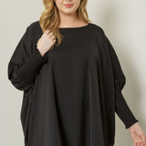 Black Boatneck Top