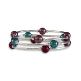 8mm Bordeaux Red Pearl Blessing Bracelet: S