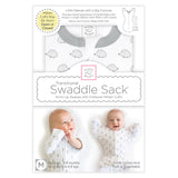 Transitional Swaddle Sack, Tiny Hedgehogs, Black: Medium 3-6 Mo