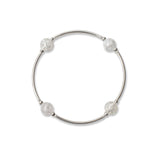 8mm Snowflake Quartz Blessing Bracelet: L