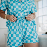Teal Checker Loungewear