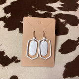 White Nesting Metal Earring