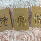 Open Cross Earrings