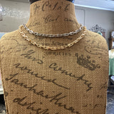 Gold Dipped Small U-Chain Linked Necklace