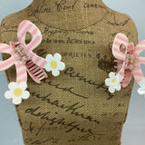 Stripes & Flowers Bow Claw