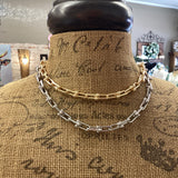 Gold Dipped U-Chain Linked Necklace