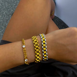 Chansuttpearls Thin Gold Watch Band Bracelet