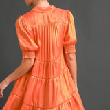 Shimmer Collar Couture Dress