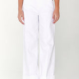 WV99651WHT High Rise Wide Leg with Self High Cuffed Hem: 9