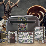 Buck Men's Secretary Old School Camo Leather Wallet.: Brown/Tan Camo