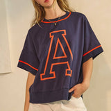 Oversized Game Day Sweatshirt – Navy
