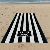Lulu Mac-Black Darby Beach Towel