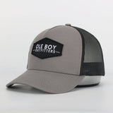 OLE BOY Grey/Black Classic Logo Patch Hat: Gray