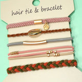 BOHO DUAL FUNCTION KNOT BRACELET HAIR TIES | 40BH104: HEART