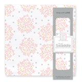 Pink Heavenly Floral Muslin Swaddle Blanket, Premium Cotton