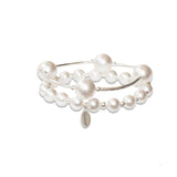 Count Your Blessings Bracelet in White Pearl: S