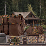 Buck Men's Secretary Old School Camo Leather Wallet.: Brown/Tan Camo