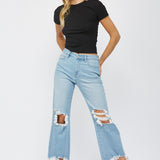 Mica 90's Vintage Crop Flare Jeans