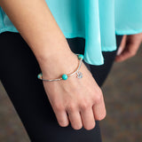 Charmed Blue Jasper & Paw 8mm Blessing Bracelet: Small