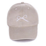 Ash Mocha Bow Embroidered Hat