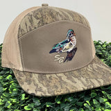 Wood Duck SB Cap: Foggy Marsh Vein Camo 7 Panel
