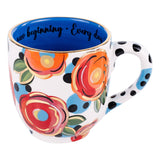 Brighten Your Day with our Whimsical Polka Dot Flower Mug