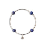 Charmed Lapis & Puzzle Piece 8mm Blessing Bracelet: Small