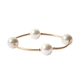 White Pearl Blessing Bracelet in Gold-Filled
