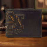 Auburn Tigers Burnished Leather Bifold Wallet