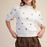 Perfectly Poised Polka Dot Sweater