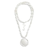 Long Pearl Beaded Necklace