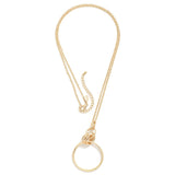 Linked Hoops Pendant  Necklace