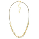 Natural Stone &amp; Faceted Bead Beaded Necklace