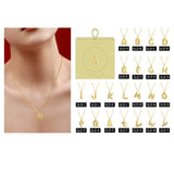Gold Bubble Initial Necklace