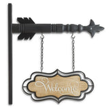Welcome Double-Sided Arrow Replacement Sign – 13” Decorative Insert