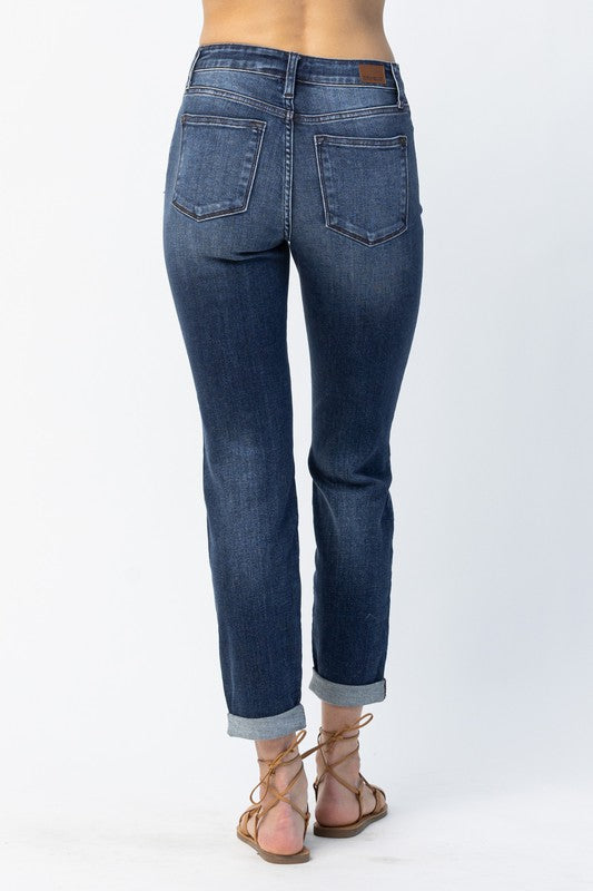Judy Blue Cuffed Slim Jeans