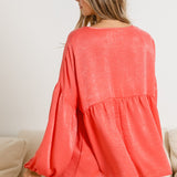 Ethereal Sunset Paris Satin Tiered Top