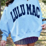 Lulu Mac Sweatshirt Baby Blue/Navy - Puff